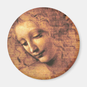 Head of a Woman La Scapigliata Leonardo Da Vinci Magnet