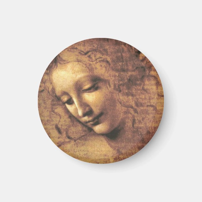 Head of a Woman La Scapigliata Leonardo Da Vinci Magnet (Front)