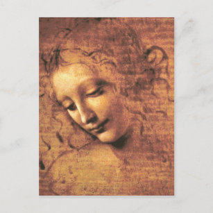 Head of a Woman La Scapigliata Leonardo Da Vinci Postcard