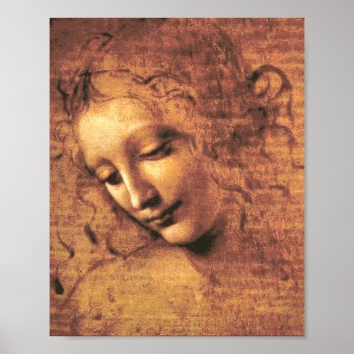 Head of a Woman La Scapigliata Leonardo Da Vinci Poster