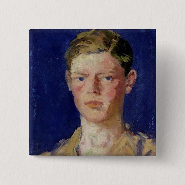 Head of a Young Man Pinback Button (Front)