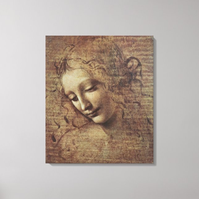 Head of a Young Woman with Tousled Hair or, Leda Canvas Print (Front)