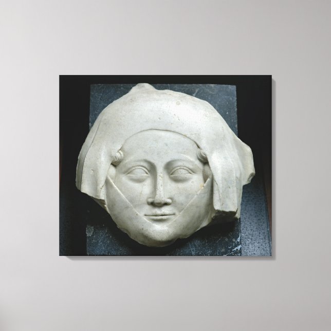 Head of an effigy of a woman canvas print (Front)
