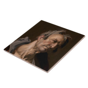 Head of an Old Man by Abraham Bloemaert Ceramic Tile
