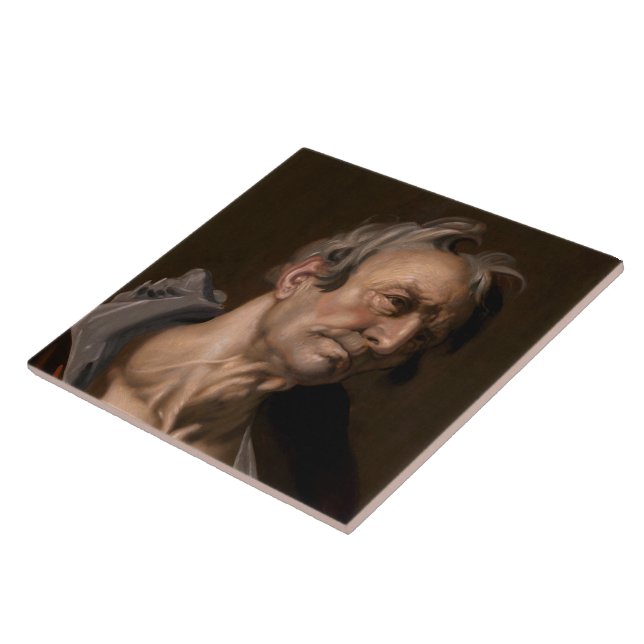 Head of an Old Man by Abraham Bloemaert Ceramic Tile (Side)