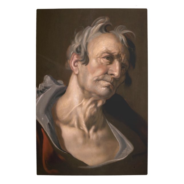 Head of an Old Man by Abraham Bloemaert Metal Print (Front)