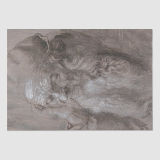 Head of an Old Man by Albrecht Durer Tissue Paper (Front)