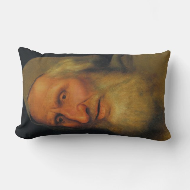 Head of an Old Man (by Quentin Metsys) Lumbar Pillow (Front)