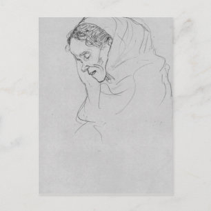 Head of an old woman in profile by Gustav Klimt Postcard