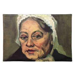 Head of an Old Woman White Cap by Vincent van Gogh Cloth Placemat