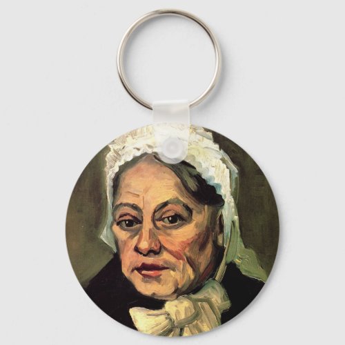 Head of an Old Woman White Cap by Vincent van Gogh Keychain