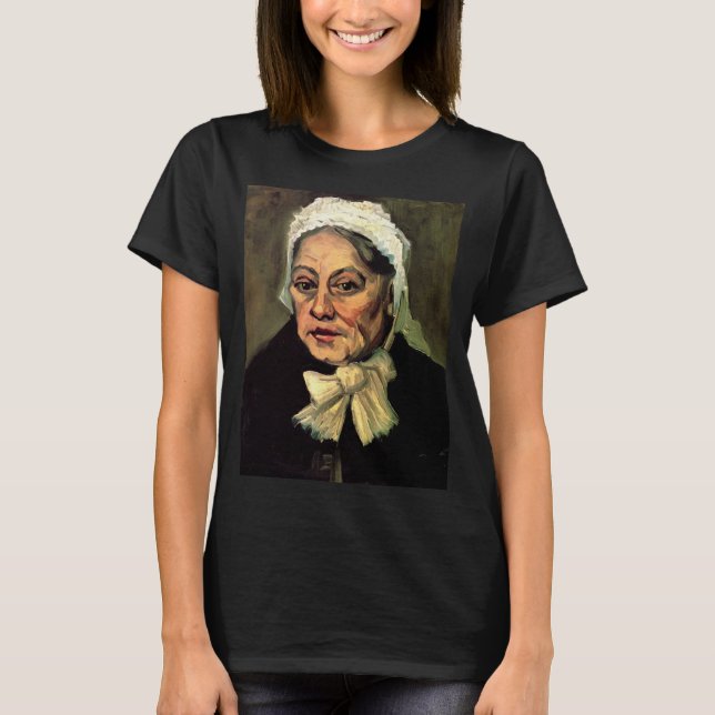 Head of an Old Woman White Cap by Vincent van Gogh T-Shirt (Front)