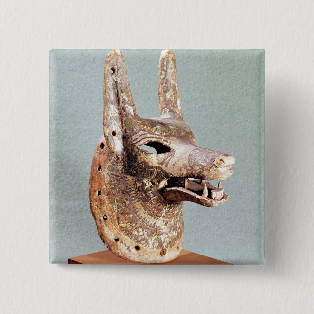 Head of Anubis, with a hinged jaw Pinback Button (Front)