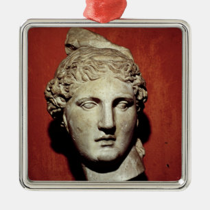 Head of Apollo from Ephesus Metal Ornament