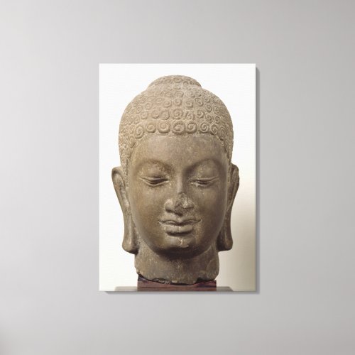 Head of Buddha from Vat Romlok Canvas Print