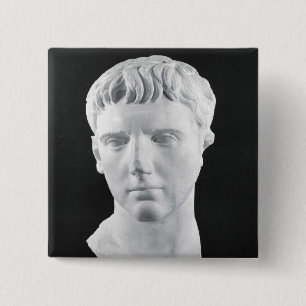 Head of Caesar Augustus Button