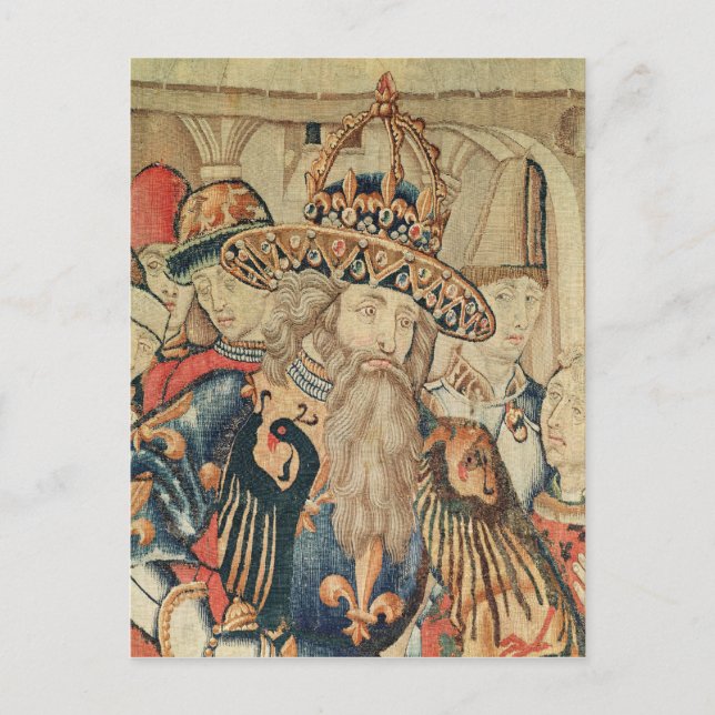 Head of Charlemagne , Tournai workshop Postcard (Front)