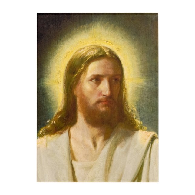 Head of Christ by Carl Heinrich Bloch Acrylic Print (Front)