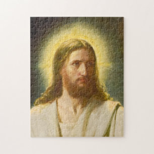 Head of Christ by Carl Heinrich Bloch Jigsaw Puzzle