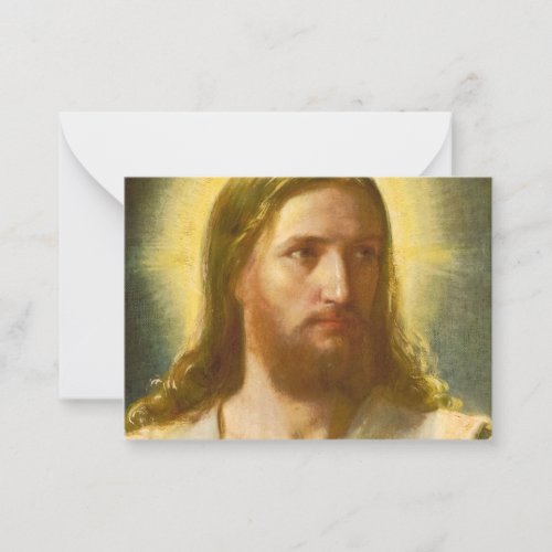 Head of Christ by Carl Heinrich Bloch Note Card