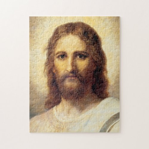 Head of Christ by Heinrich Hofmann Jigsaw Puzzle