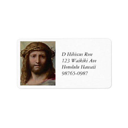 Head of Christ Correggio Label