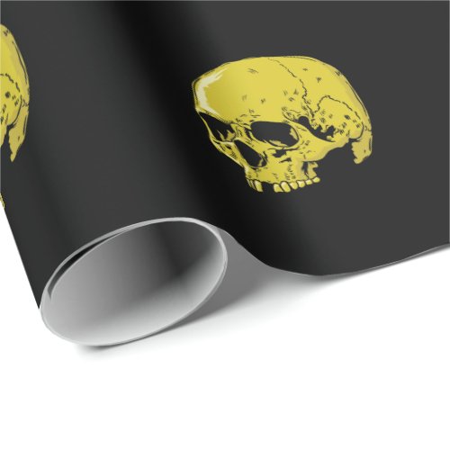 head of dead gold wrapping paper