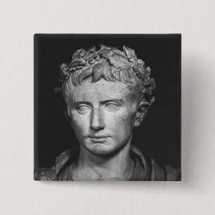 Head of Emperor Augustus Pinback Button