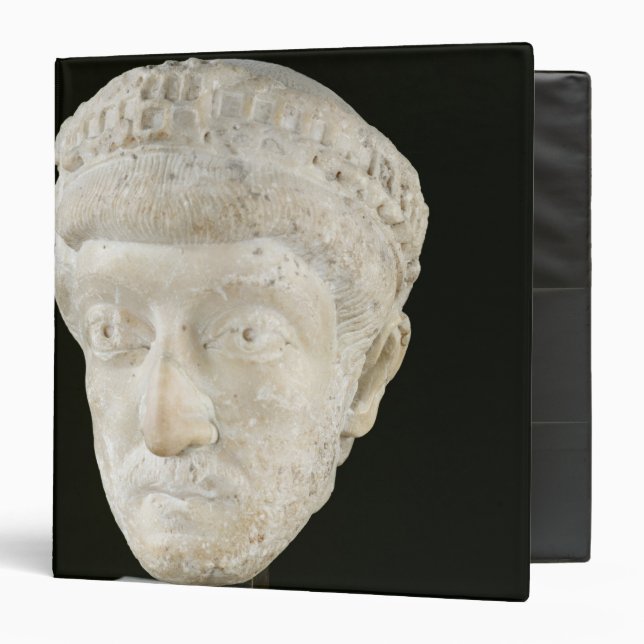 Head of Emperor Theodosius II 3 Ring Binder (Front/Inside)