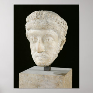 Head of Emperor Theodosius II Poster