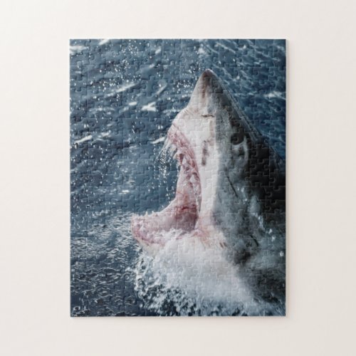 Head of Great White Shark Jigsaw Puzzle
