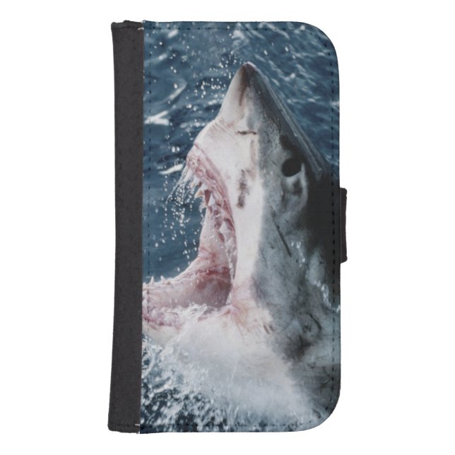 Head of Great White Shark Samsung Galaxy Wallet Case (Front)
