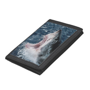 Head of Great White Shark Tri-fold Wallet