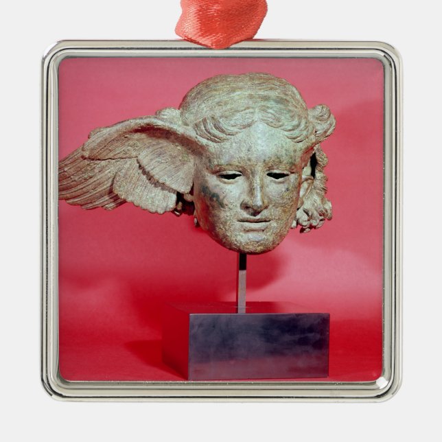 Head of Hypnos, copy of a Hellenistic original Metal Ornament (Front)