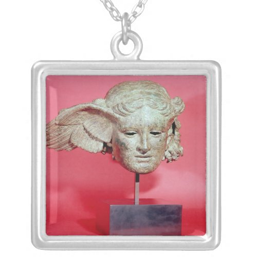 Head of Hypnos copy of a Hellenistic original Silver Plated Necklace