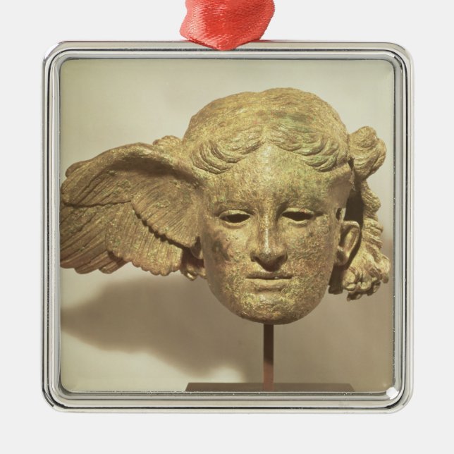 Head of Hypnos, or Sleep Metal Ornament (Front)