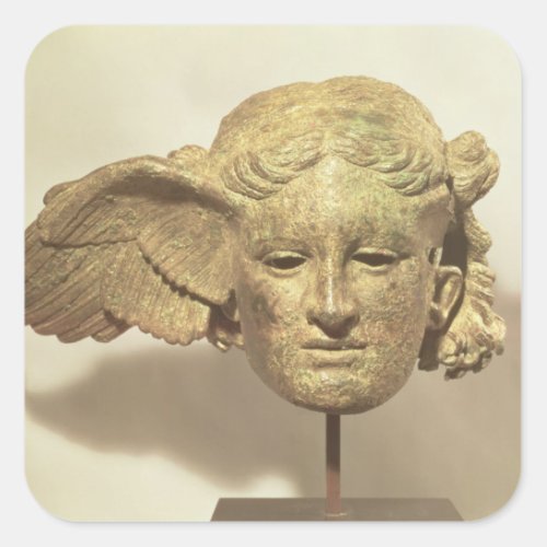 Head of Hypnos or Sleep Square Sticker