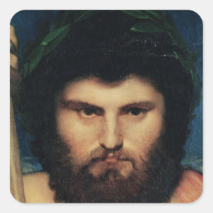 Head of Jupiter, study for Jupiter and Thetis Square Sticker