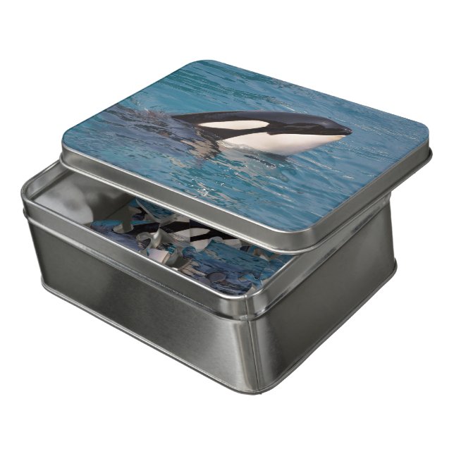 Head of killer whale jigsaw puzzle (Lid Open)