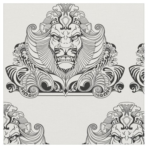 head of lion fabric