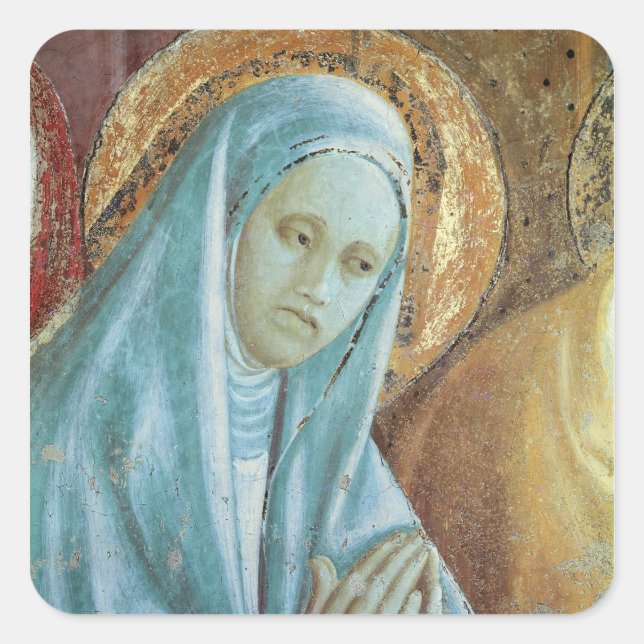 Head of Saint Anne from the Presentation of Square Sticker (Front)