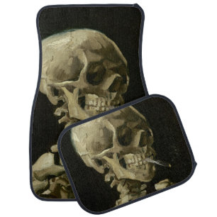 Head of Skeleton with Cigarette by Van Gogh Car Floor Mat