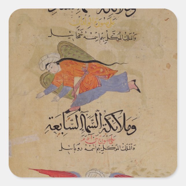 Head of the Angels of the Sixth Sky and the Head Square Sticker (Front)