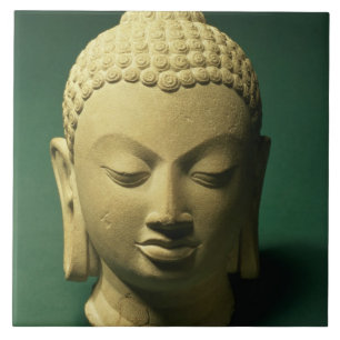 Head of the Buddha, Sarnath (sandstone) Ceramic Tile
