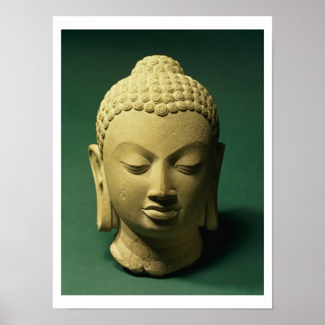 Head of the Buddha, Sarnath (sandstone) Poster (Front)