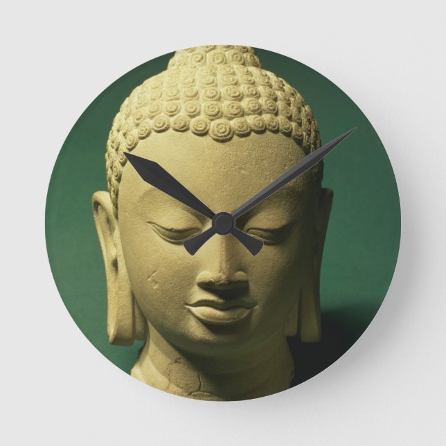 Head of the Buddha, Sarnath (sandstone) Round Clock (Front)