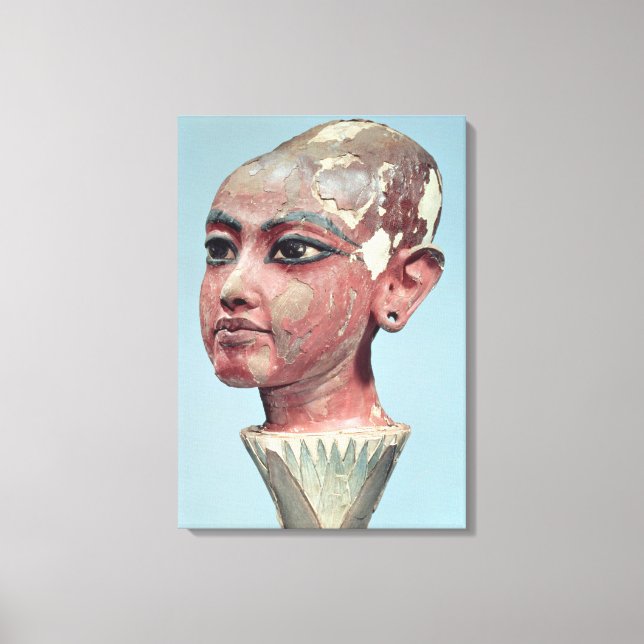Head of the child king Tutankhamun emerging Canvas Print (Front)