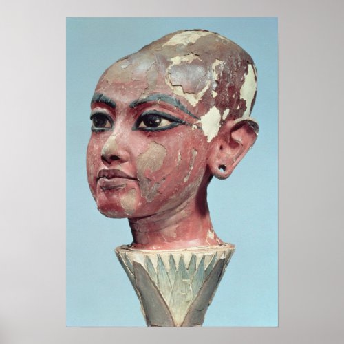 Head of the child king Tutankhamun emerging Poster