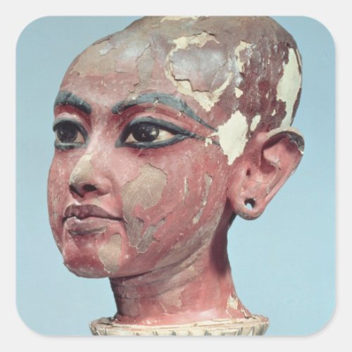 Head of the child king Tutankhamun emerging Square Sticker