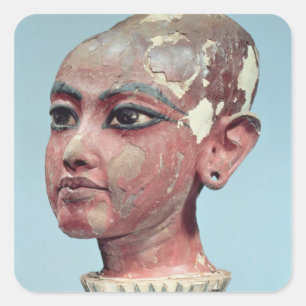 Head of the child king Tutankhamun emerging Square Sticker
